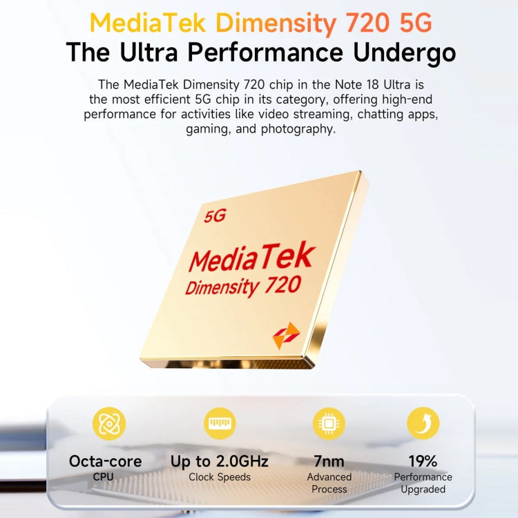Ulefone Note 18 Ultra, 6GB+256GB, 6.78 inch Android 13, Side Fingerprint,MediaTek Dimensity 720