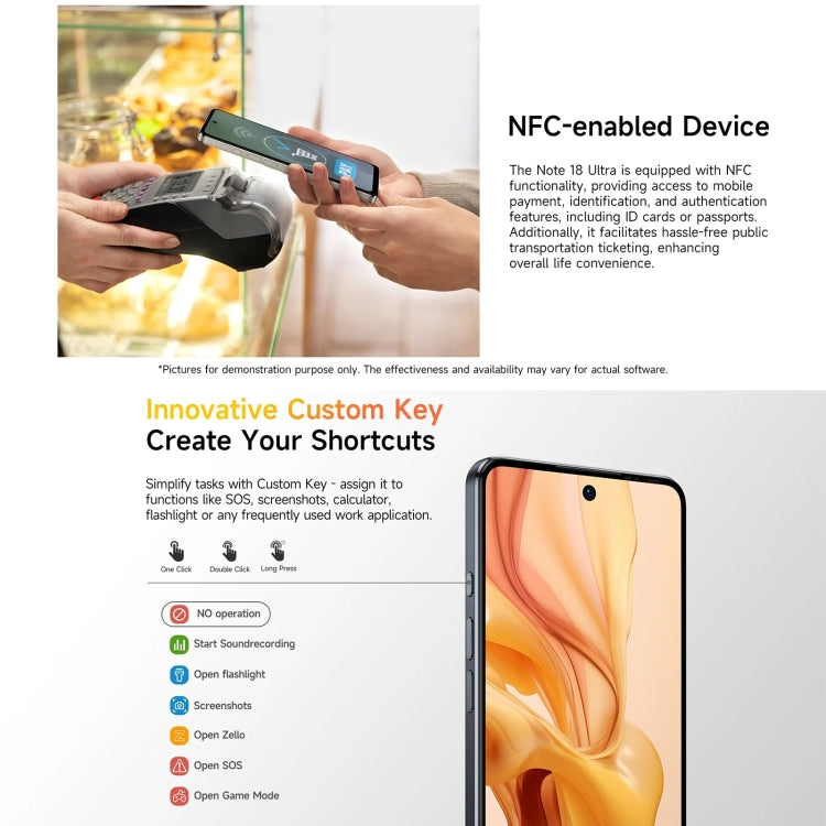 Ulefone Note 18 Ultra, 6GB+256GB, 6.78 inch Android 13, Side Fingerprint,MediaTek Dimensity 720