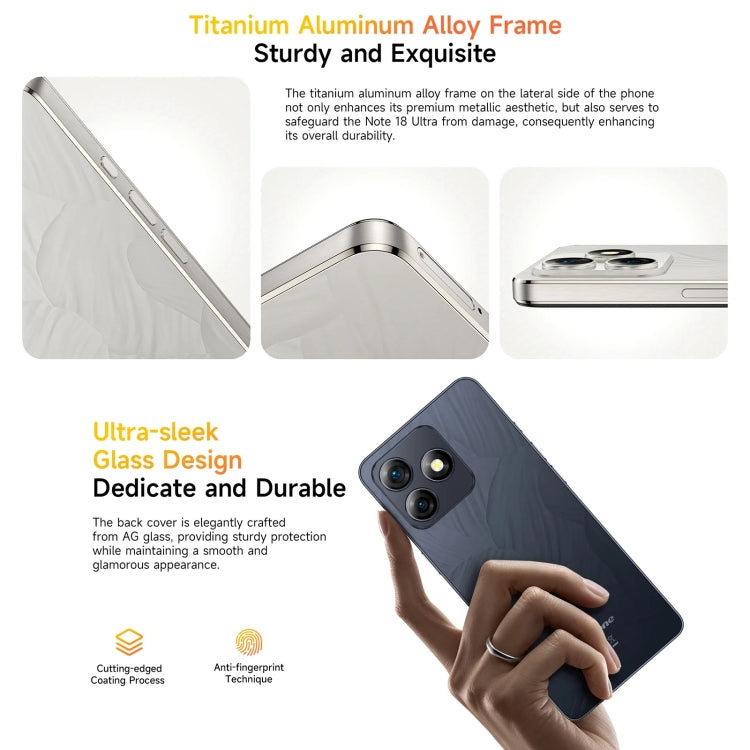 Ulefone Note 18 Ultra, 6GB+256GB, 6.78 inch Android 13, Side Fingerprint,MediaTek Dimensity 720