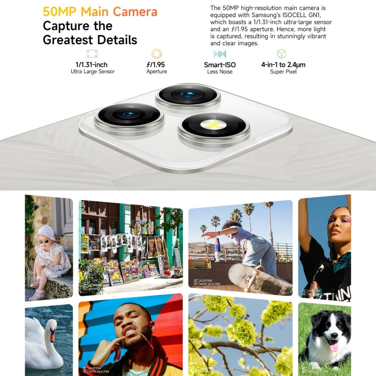 Ulefone Note 18 Ultra, 6GB+256GB, 6.78 inch Android 13, Side Fingerprint,MediaTek Dimensity 720