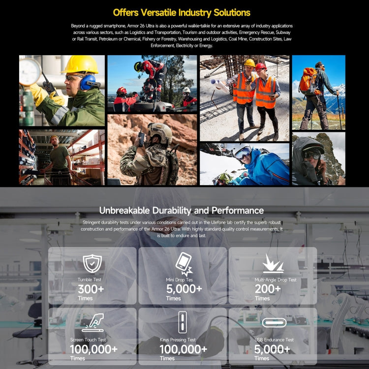 Ulefone Armor 26 Ultra 12GB+512GB,Walkie-Talkie Version Rugged Phone, 6.78 inch Android 13 MediaTek Dimensity 8020 Octa Core