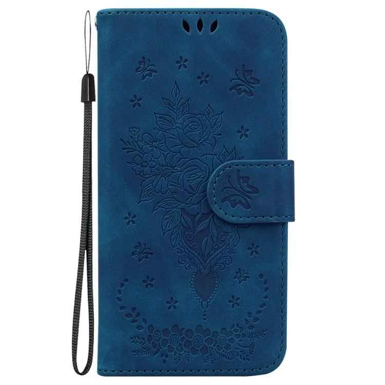 Butterfly Rose Embossed Leather Phone Case