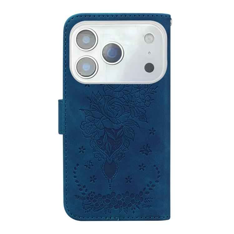 Butterfly Rose Embossed Leather Phone Case