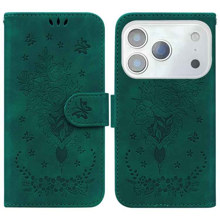 Butterfly Rose Embossed Leather Phone Case