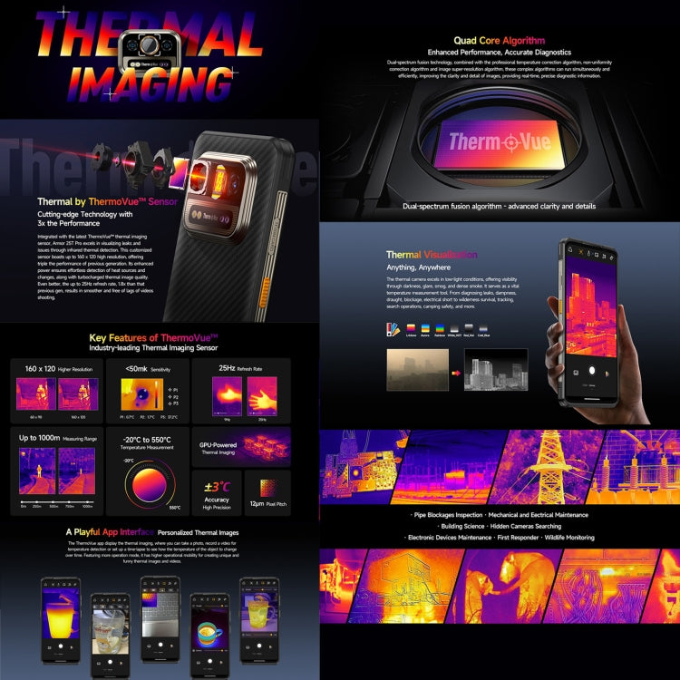 Ulefone Armor 25T Pro Rugged Phone, Thermal Imaging, 6.78 inch Android 14 MediaTek Dimensity 6300 Octa Core