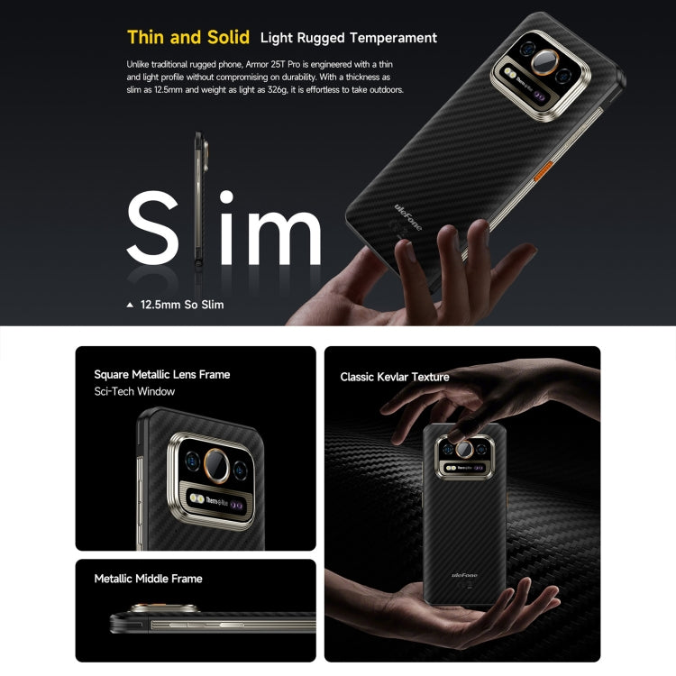Ulefone Armor 25T Pro Rugged Phone, Thermal Imaging, 6.78 inch Android 14 MediaTek Dimensity 6300 Octa Core