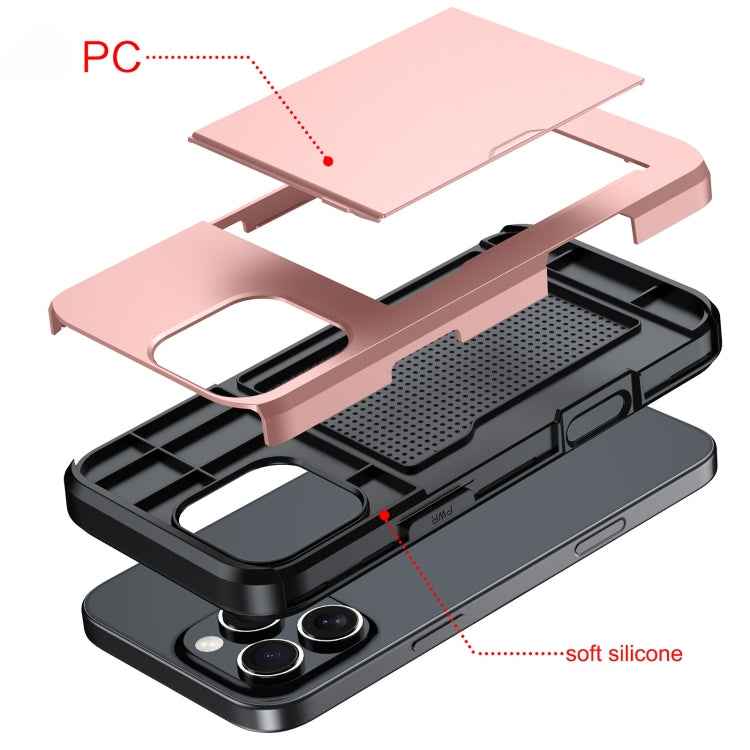 Shockproof Armor Phone Case with Card Slot, For iPhone 16