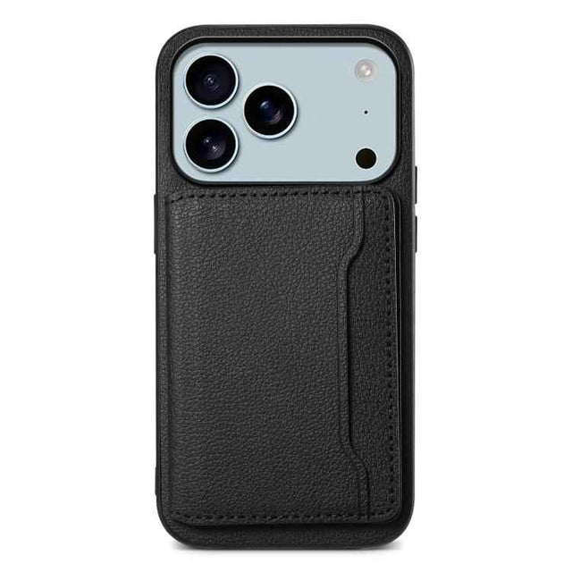 Calf Texture Card Bag Design Full Coverage Phone Case