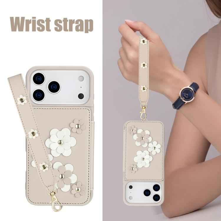 Crossbody Flower Pattern Leather Phone Case
