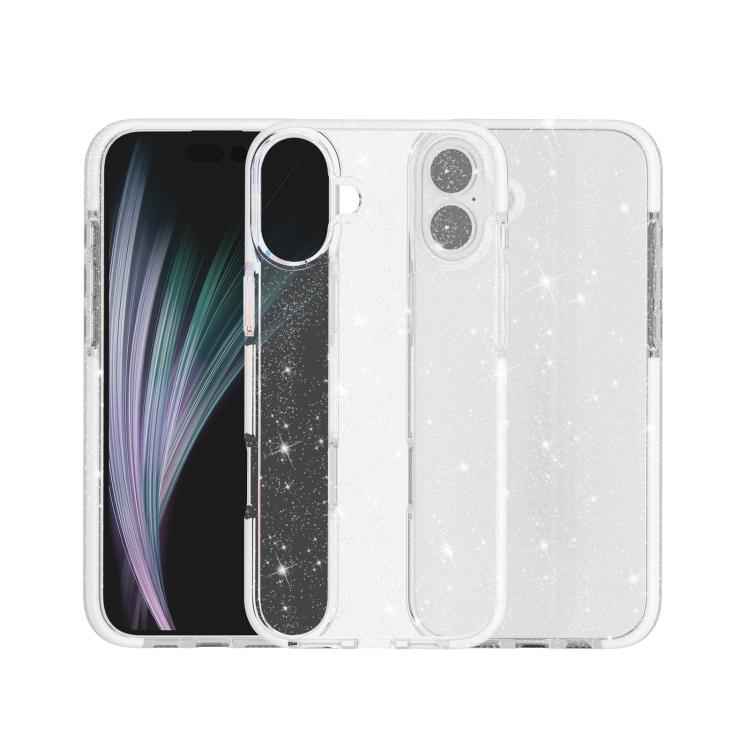 Dual Color Clear Glitter TPU + TPE Full Coverage Phone Case