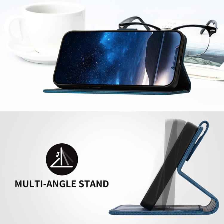 YX0080 Grid Butterfly Embossed Pattern Flip Leather Phone Case with Lanyard