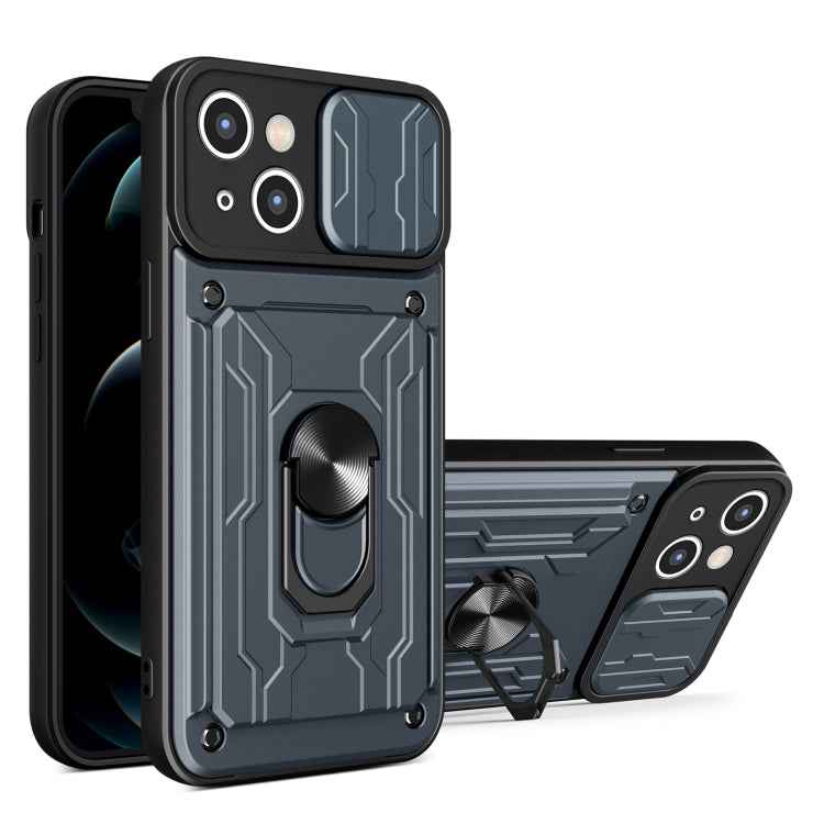 Sliding Camshield TPU+PC Phone Case with Card Slot