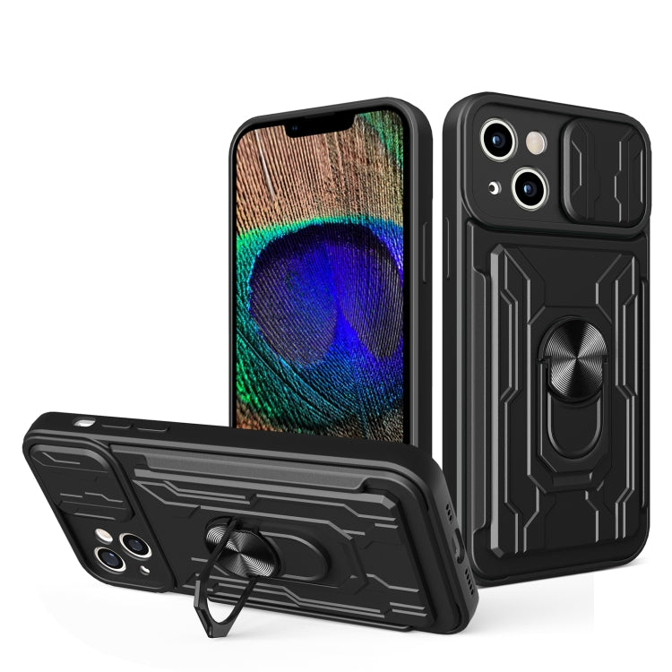 Sliding Camshield TPU+PC Phone Case with Card Slot