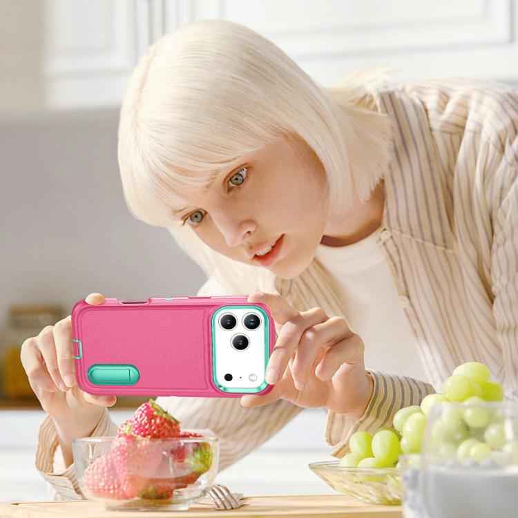 Rugged PC + Silicone Phone Case with Holder