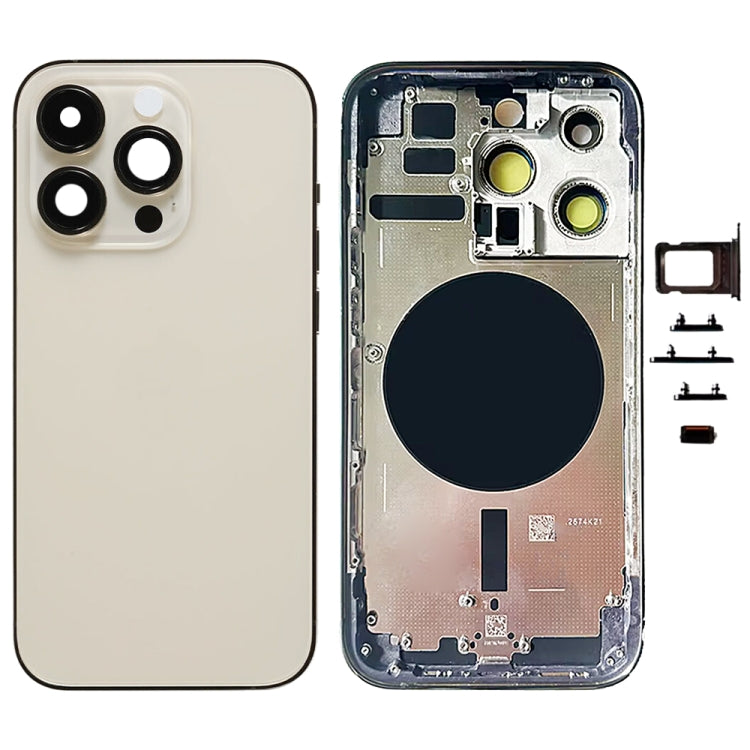 iPhone 14 Pro Battery Back Cover with Side Buttons & Card Tray for US, China, CE EU Versions