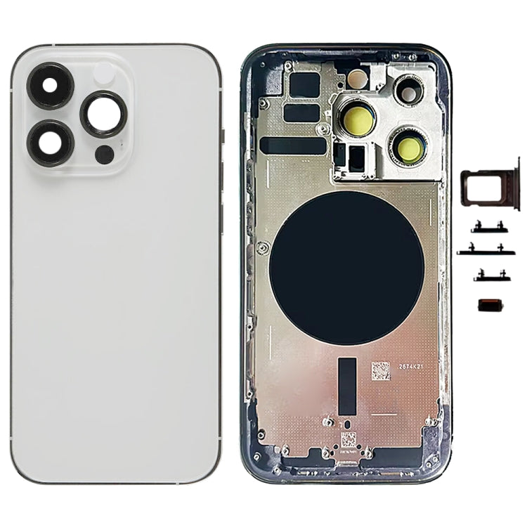 iPhone 14 Pro Battery Back Cover with Side Buttons & Card Tray for US, China, CE EU Versions
