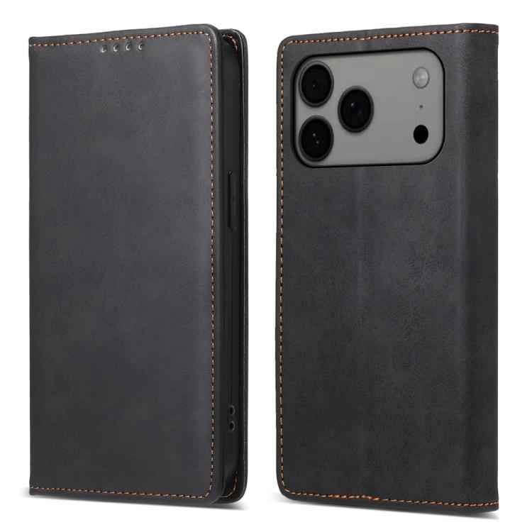 Business Solid Color Magnetic RFID Leather Phone Case