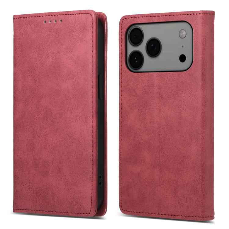 Business Solid Color Magnetic RFID Leather Phone Case