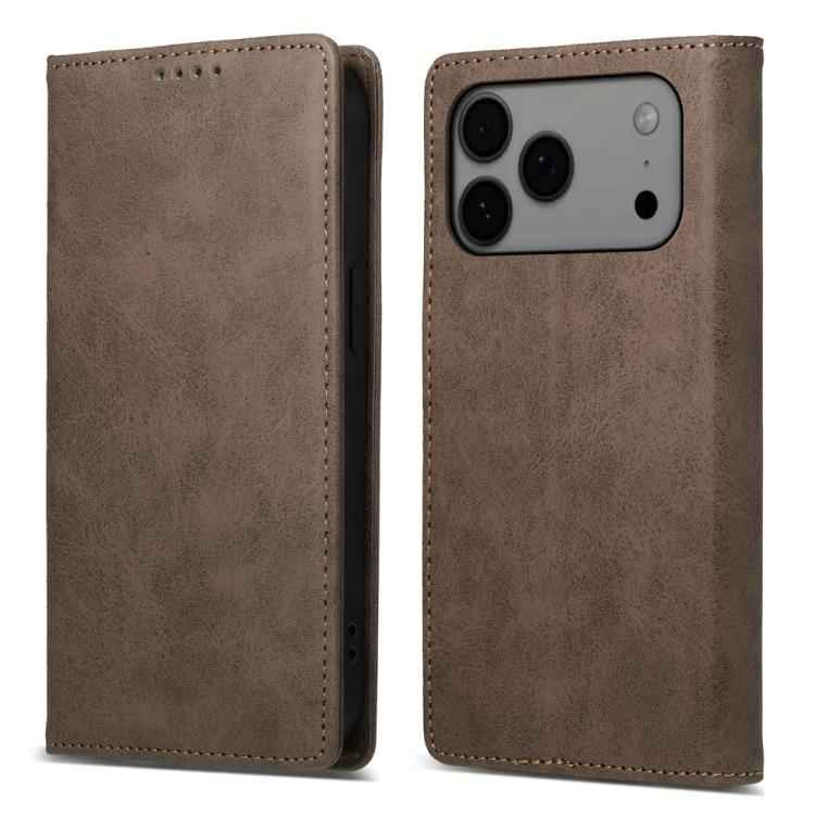 Business Solid Color Magnetic RFID Leather Phone Case