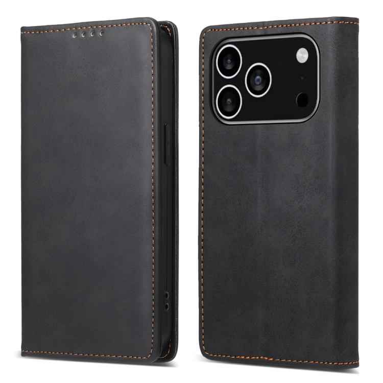 Business Solid Color Magnetic RFID Leather Phone Case