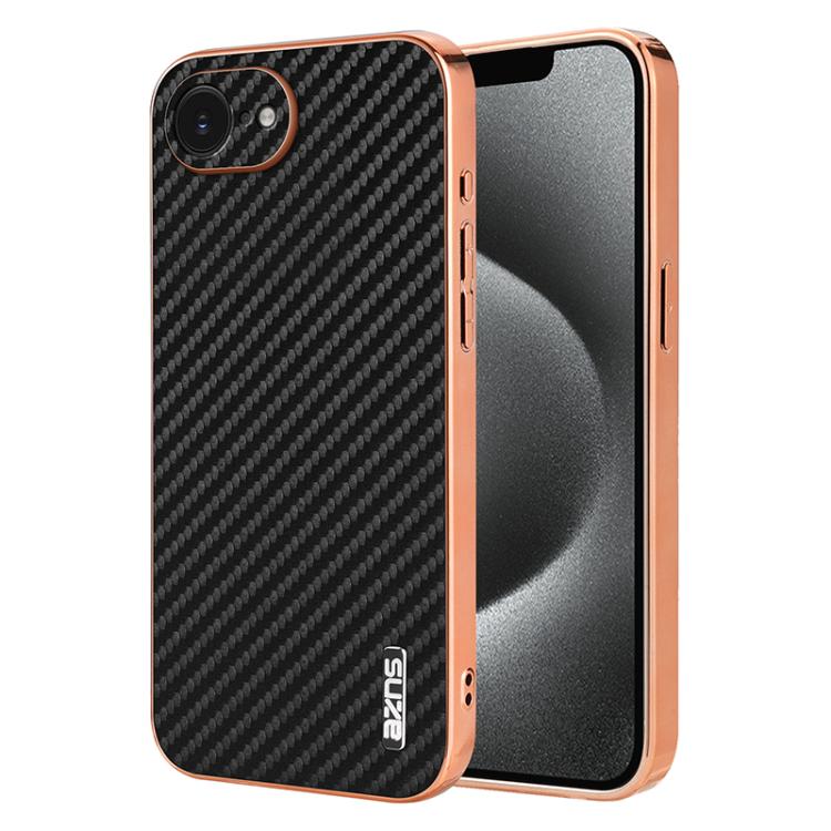 AZNS Electroplated Edge Carbon Fiber Texture Phone Case