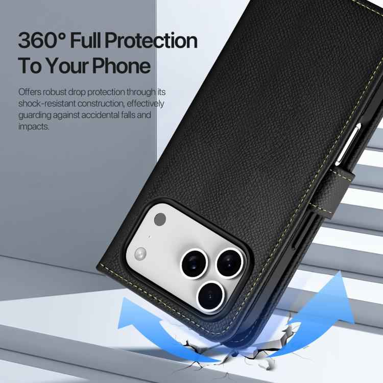 DUX DUCIS Lawa Series 2 in 1 Wallet Zipper Detachable MagSafe Phone Case with Lanyard