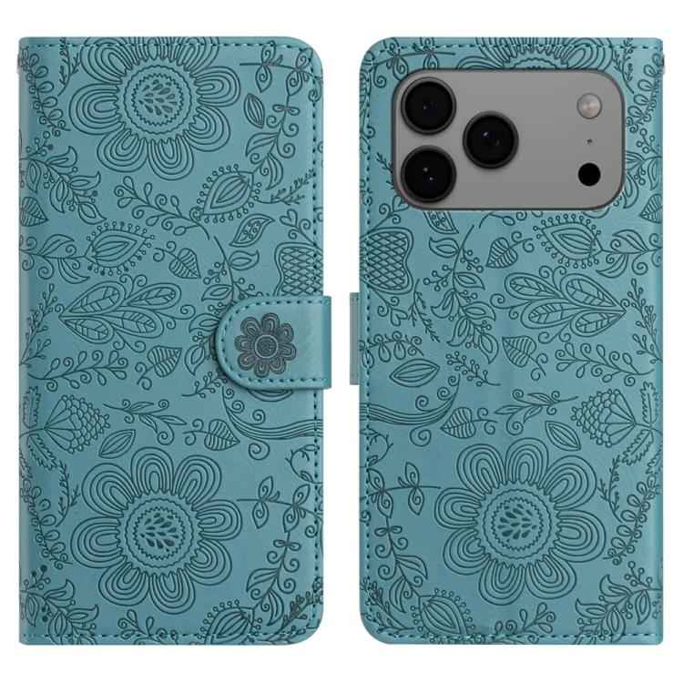 Floral Embossed Pattern Leather Phone Case