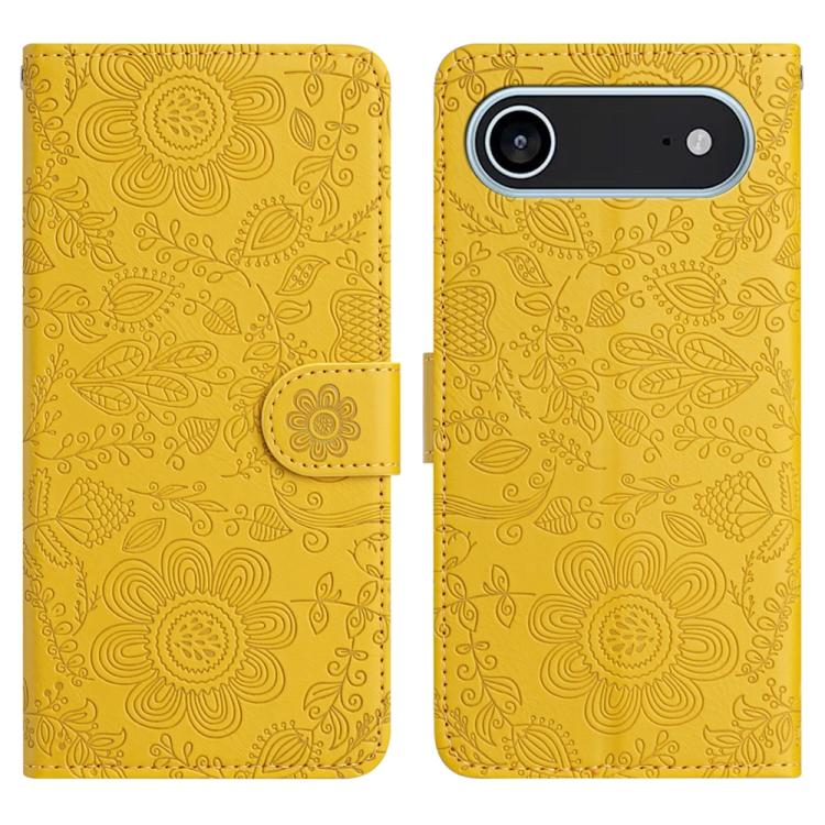 Floral Embossed Pattern Leather Phone Case