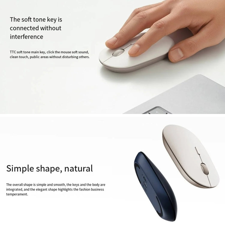Original Xiaomi XMBXSB01YM Bluetooth Silent Portable Mouse 3 - Dual Mode Design