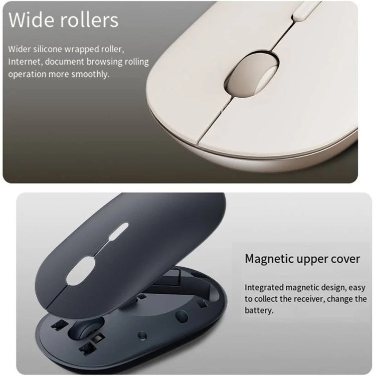 Original Xiaomi XMBXSB01YM Bluetooth Silent Portable Mouse 3 - Dual Mode Design
