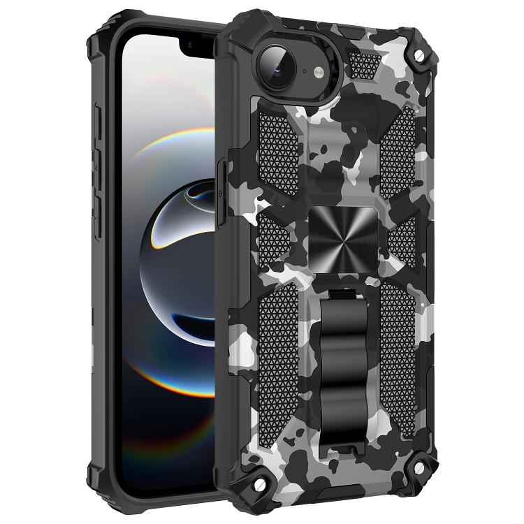Camouflage Armor Kickstand TPU + PC Magnetic Phone Case