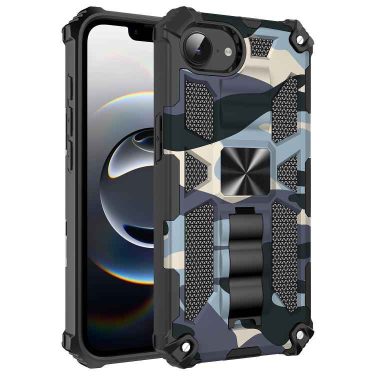 Camouflage Armor Kickstand TPU + PC Magnetic Phone Case