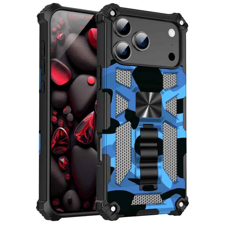Camouflage Armor Kickstand TPU + PC Magnetic Phone Case