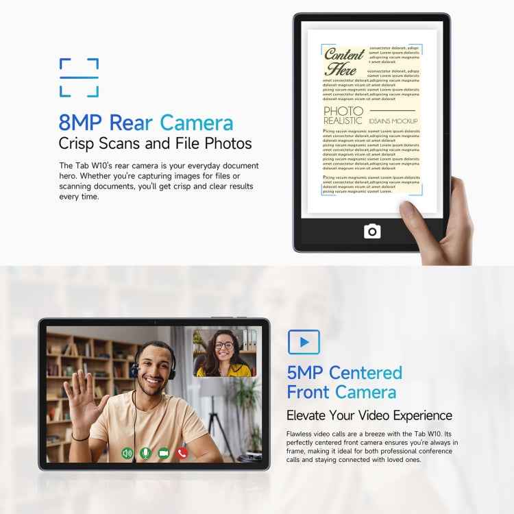 Ulefone Tab W10 WiFi Tablet PC, 10.1 inch Android 14 Unisoc T606 Octa Core, EU Plug