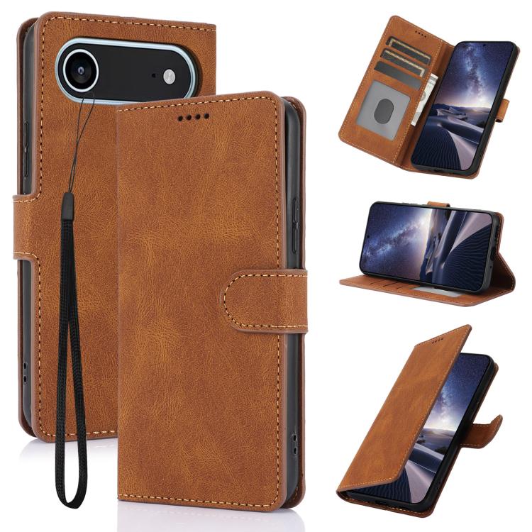 Fantasy Skin-feel Calfskin Texture Leather Phone Case