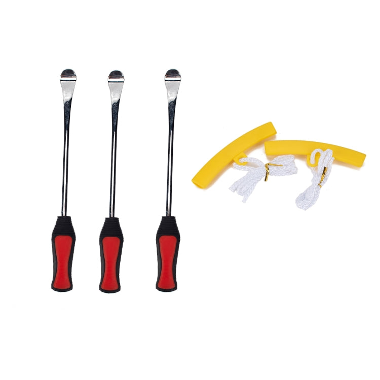5 in 1 Car / Motorcycle Tire Repair Tool Spoon Tire Spoons Lever Tire Changing Tools with Yellow Tyre Protector - LYDARZ