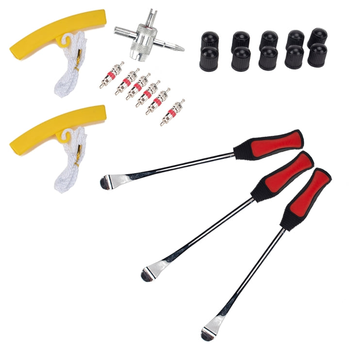 22 in 1 Car / Motorcycle Tire Repair Tool Spoon Tire Spoons Lever Tire Changing Tools with Yellow Tyre Protector - LYDARZ