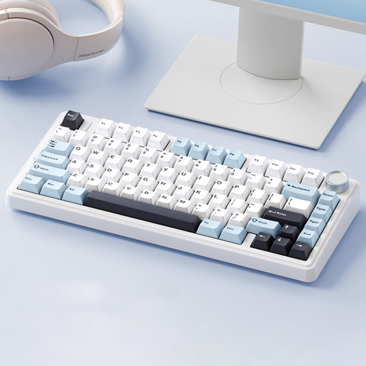 Teclado mecánico AULA F75 de 80 teclas RGB con cable, 2,4 G y conectividad Bluetooth