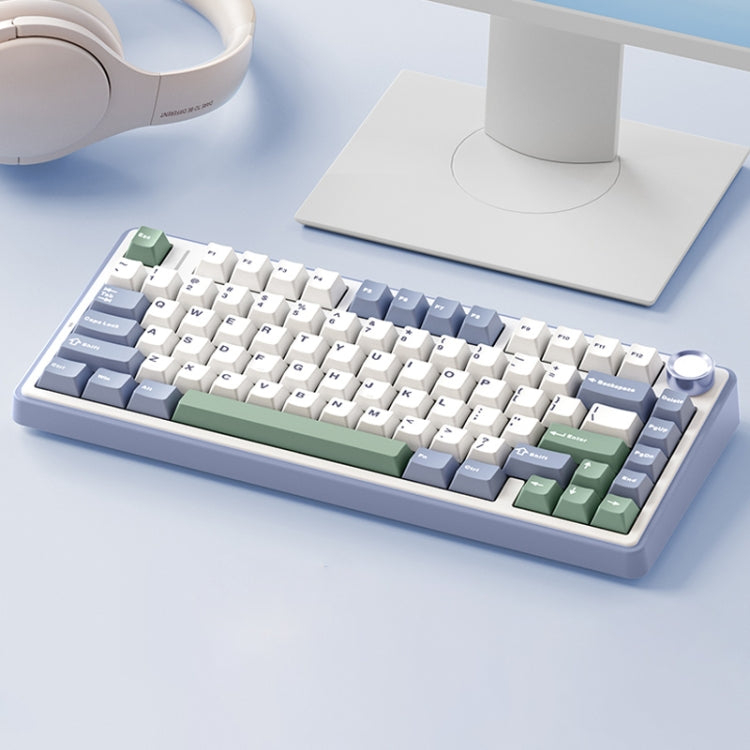 Teclado mecánico AULA F75 de 80 teclas RGB con cable, 2,4 G y conectividad Bluetooth