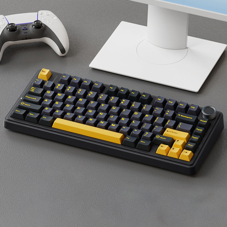 Teclado mecánico AULA F75 de 80 teclas RGB con cable, 2,4 G y conectividad Bluetooth