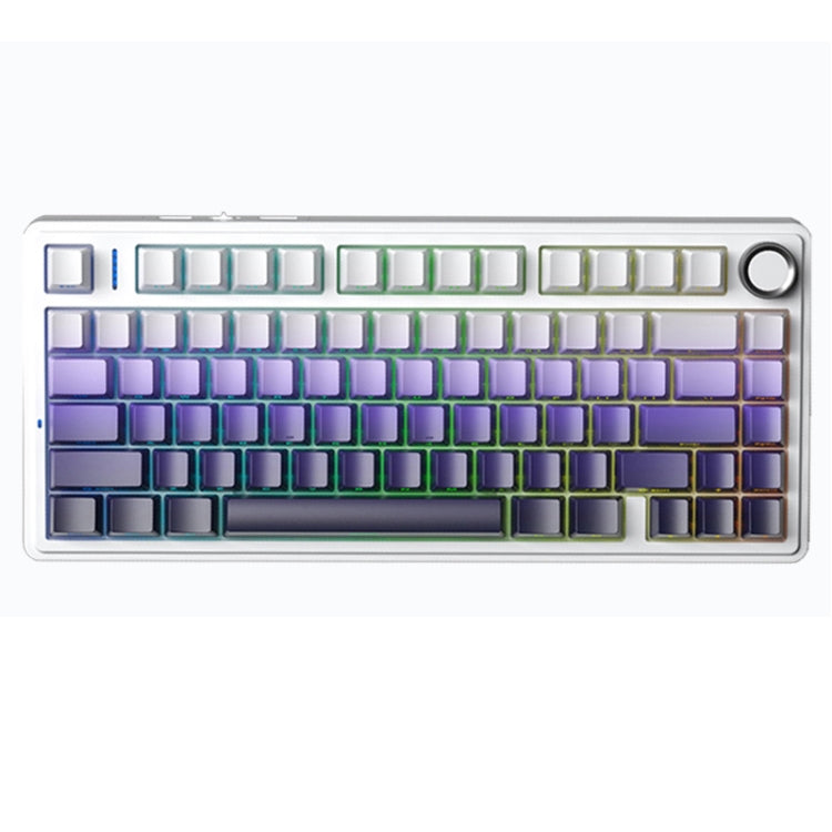 Teclado mecánico AULA F75 de 80 teclas RGB con cable, 2,4 G y conectividad Bluetooth
