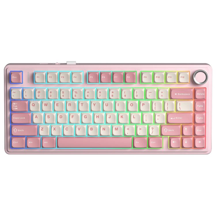 AULA F75 80 Keys Wired/2.4G/Bluetooth Three Model Customized RGB Mechanical Keyboard