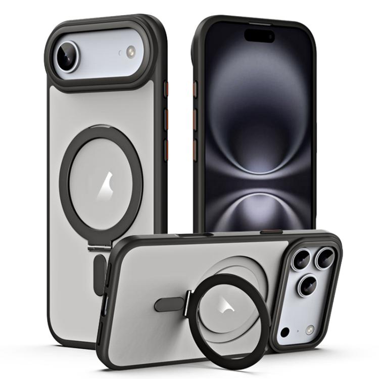 Airbag MagSafe Shockproof Frosted Phone Case with Fold Holder