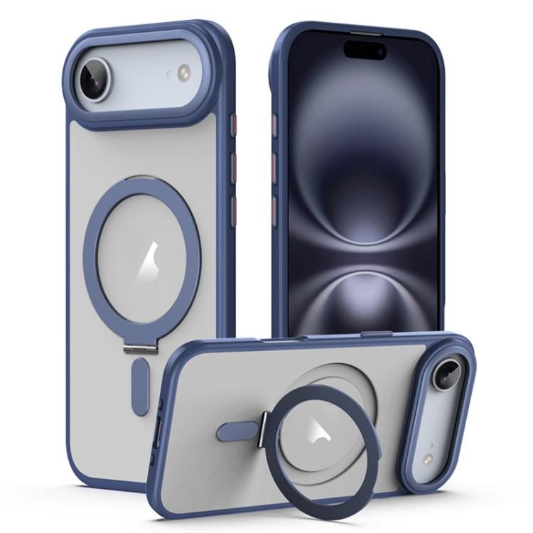 Airbag MagSafe Shockproof Frosted Phone Case with Fold Holder