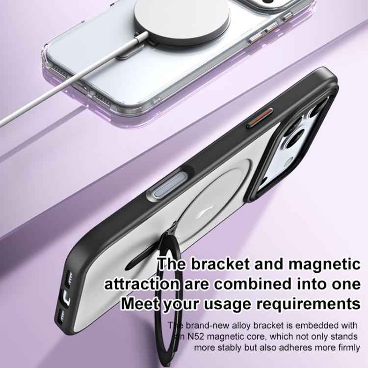 Airbag MagSafe Shockproof Frosted Phone Case with Fold Holder