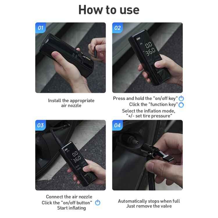 MOMAX CR16D 1-Move Support Car Digital Display Portable Smart Electric Wireless Air Pump