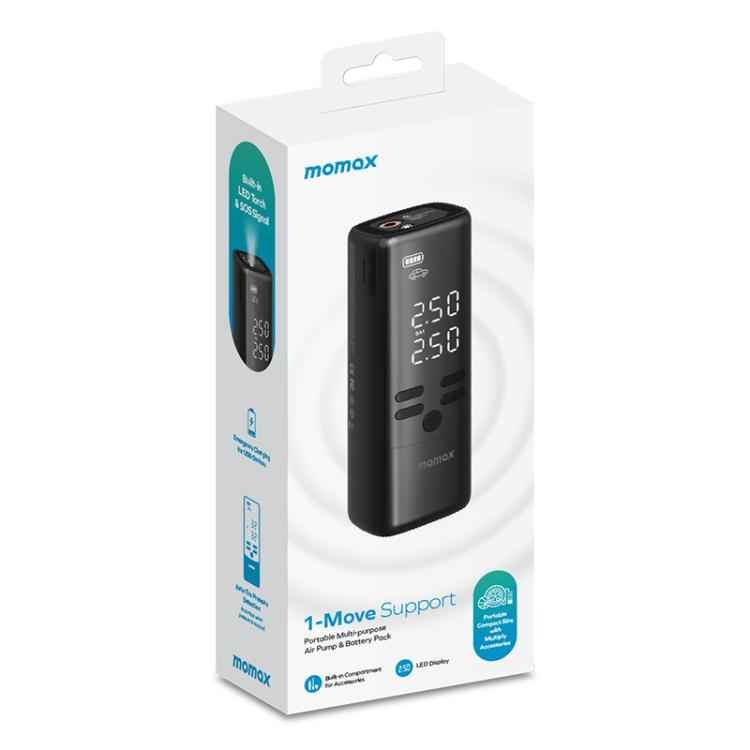 MOMAX CR16D 1-Move Support Car Digital Display Portable Smart Electric Wireless Air Pump