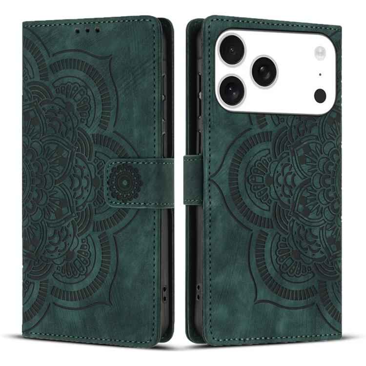 Mandala Embossed Retro Frosted Leather Phone Case
