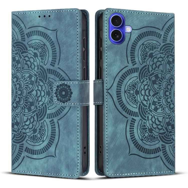 Mandala Embossed Retro Frosted Leather Phone Case