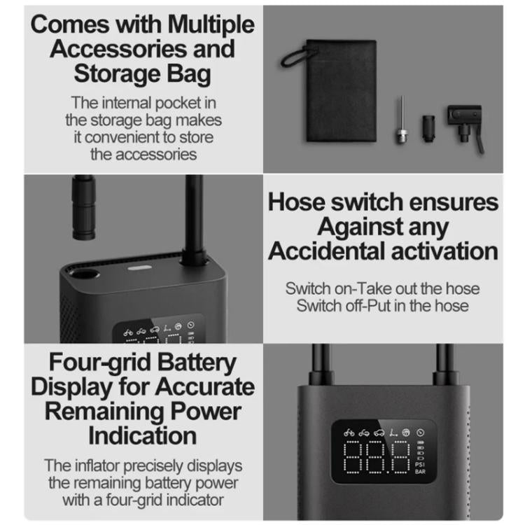 Xiaomi Mijia Air Pump 2D Portable Electric Air Compressor For Motorcycle Car Basketball - LYDARZ